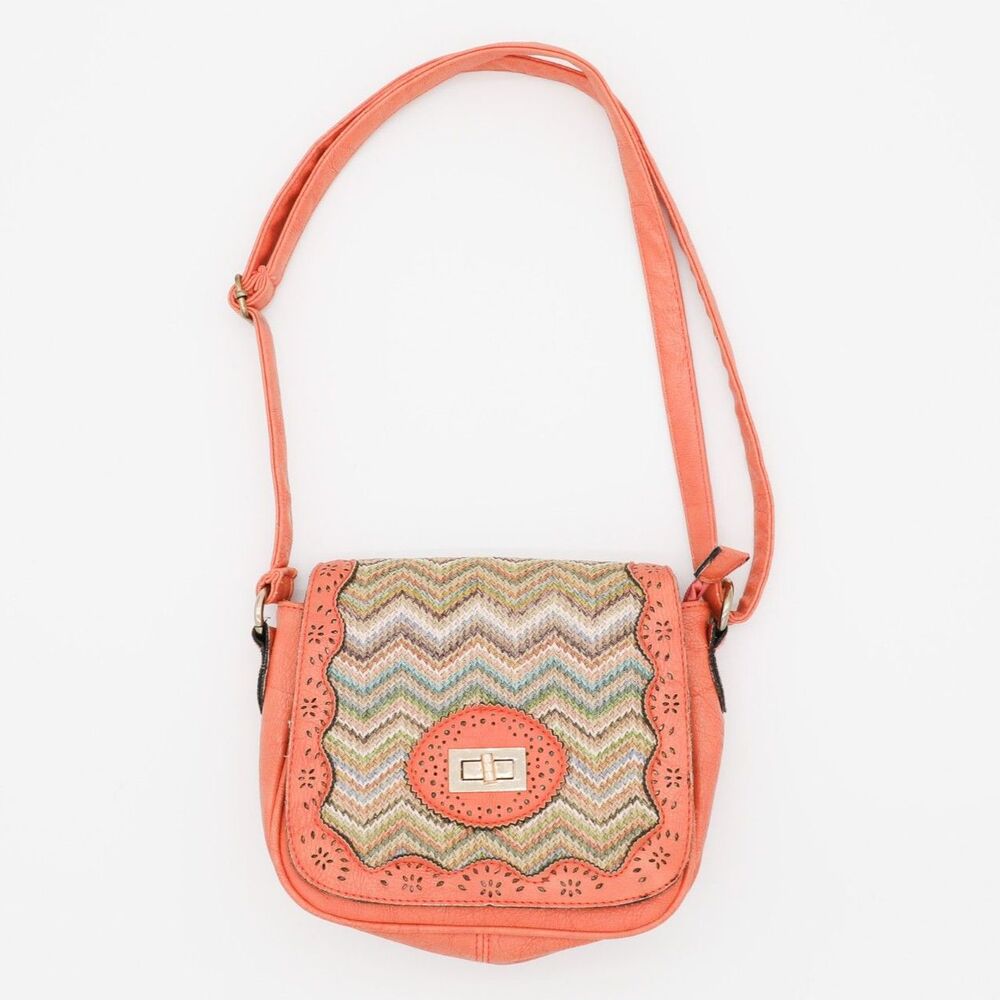 Boho Woven Leather Flap Crossbody Bag Adjustable Strap‎